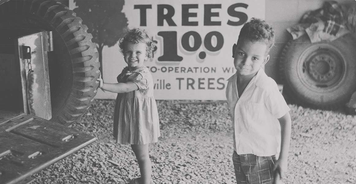 Black and White photo of Frisella family members