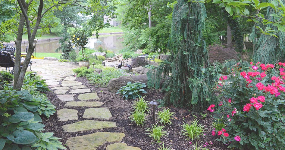 Photo of residential landscape project completed by Frisella Nursery