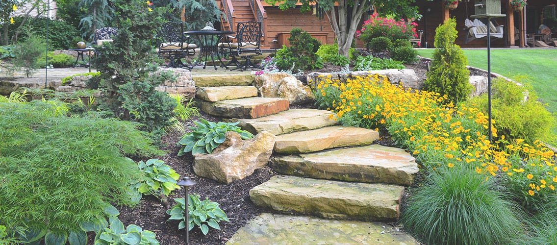 Photo of residential landscape project completed by Frisella Nursery