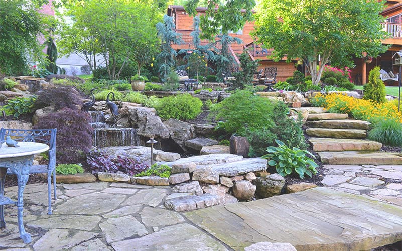 Photo of residential landscape project completed by Frisella Nursery