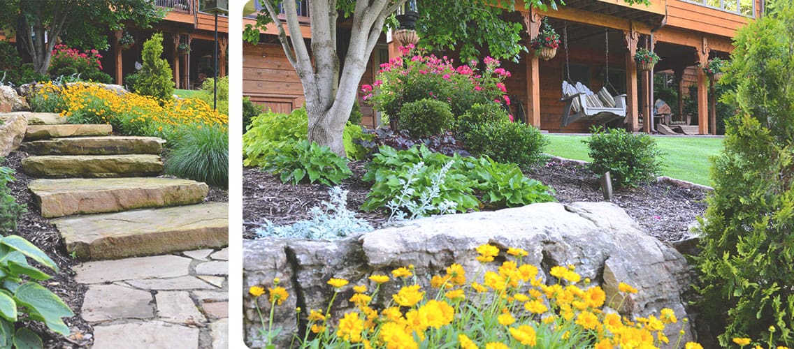 Photo of residential landscape project completed by Frisella Nursery