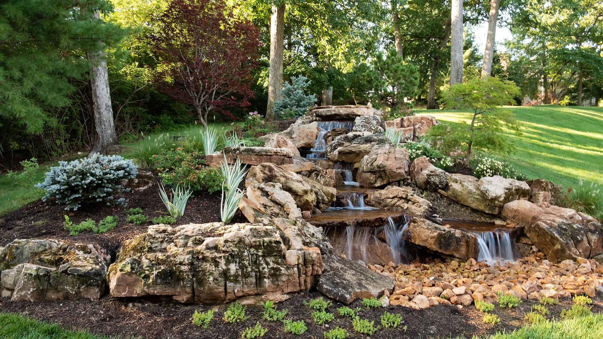 Waterfall landscape in St. Louis